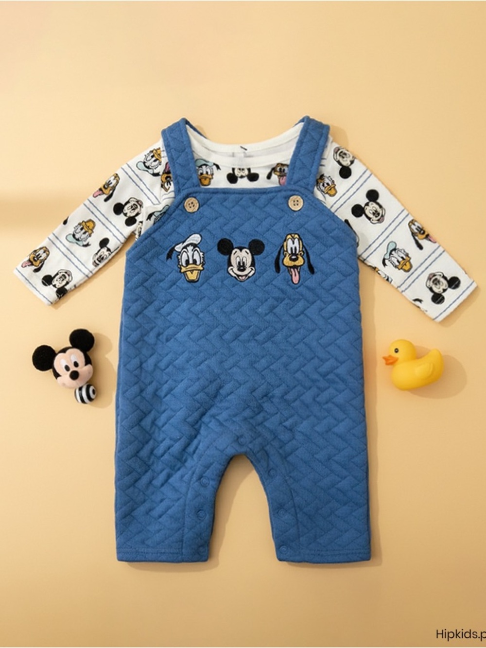 Disney Baby Mickey Mouse Overall Dunagree Set 0-3 months NEW with tags